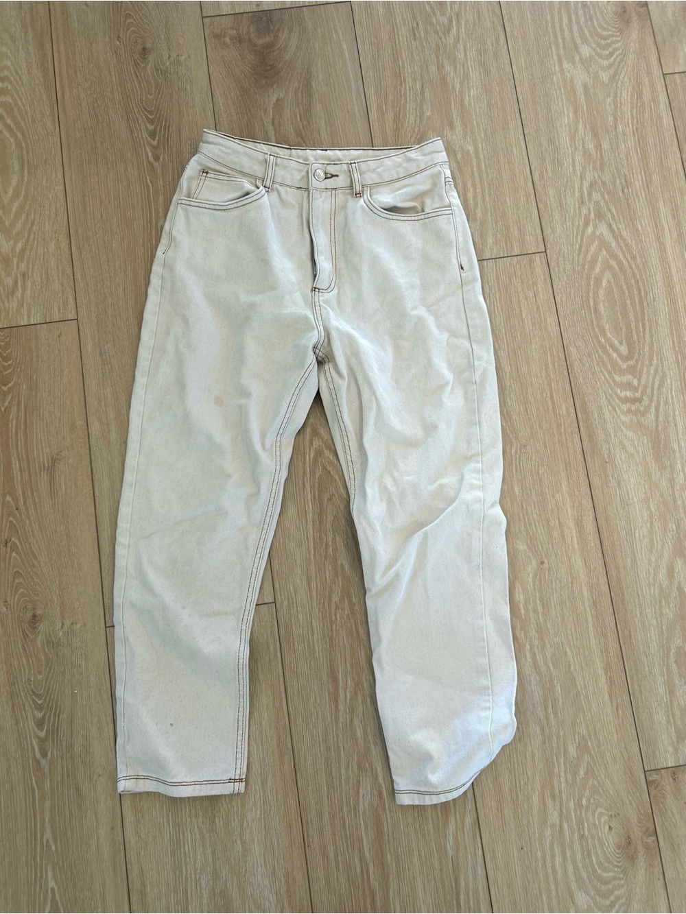 ASOS Cream jeans high waisted